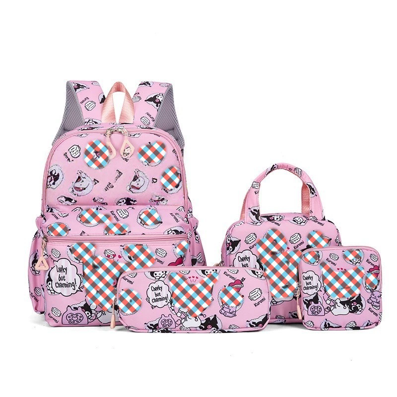 Children's backpack, cartoon set, bag, pencil case, 4 piece set