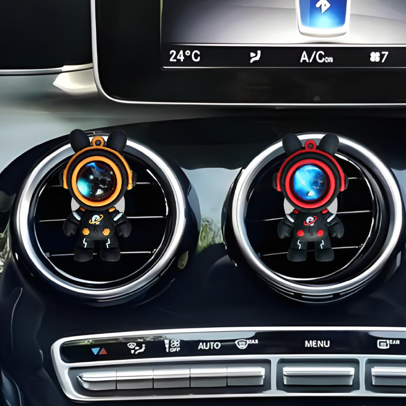 Salida de aire de coche transfronterizo, conejo de cielo estrellado, clip de astronauta, aromaterapia, perfume de coche, adornos de dibujos animados, accesorios decorativos