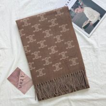 新款大牌双面仿羊绒流苏围巾女秋冬凯旋门长款百搭披肩高级感围脖