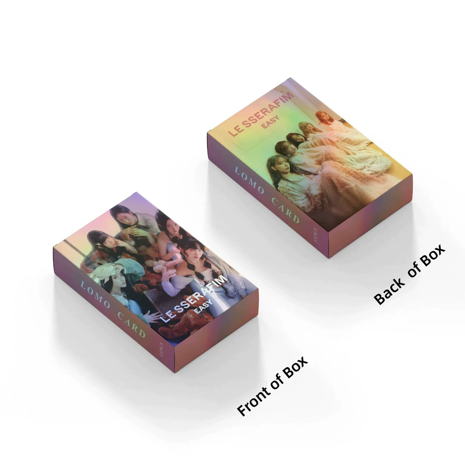 55 LE SSSERAFIM Card альбом Easy Lomo маленькая карточка маленькая вишнёвая цветок золотой источник лазерная карта
