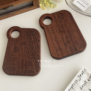 Kitchen Special Cutting Board Ebony Sandalwood Cutting Board Solid Wood Cutting Board Fruit Cutting Board Anti-bacterial Anti-mildew Household Cooked Food Cutting Board