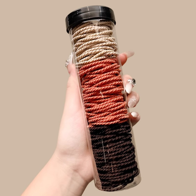 Simple, alta elasticidad, banda de goma duradera, anillo de cabello, cuerda de cabello baja, cuerda de cabello no lesionada, cubierta de cuero, tocado para mujeres