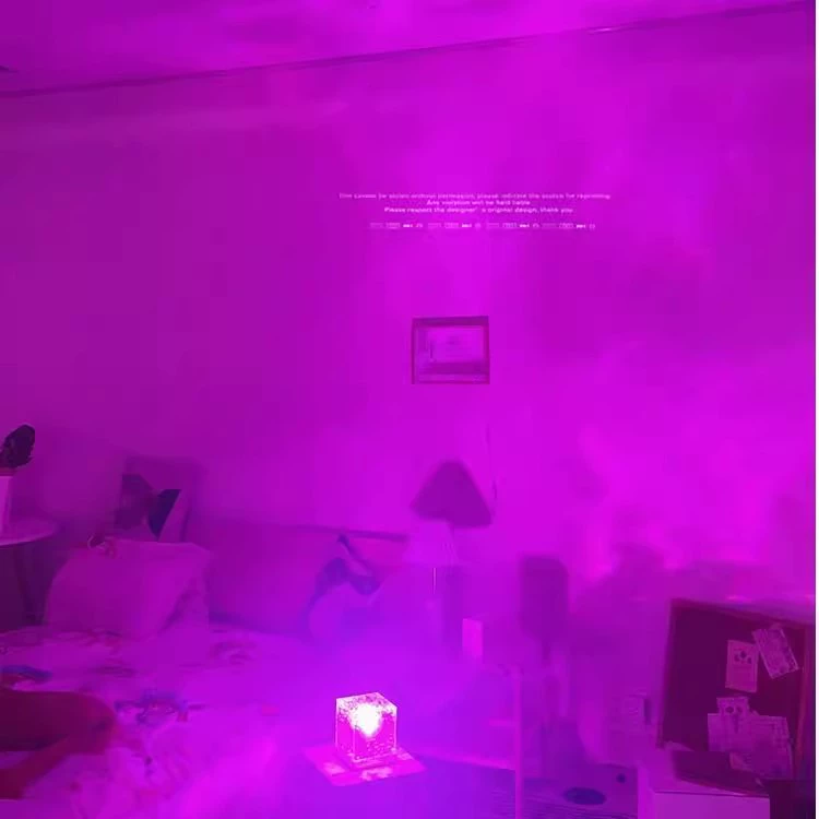 Night Light Cube Projector — Starry Sky Lamp, Remote Control, RGB/Warm, USB/Plug Options