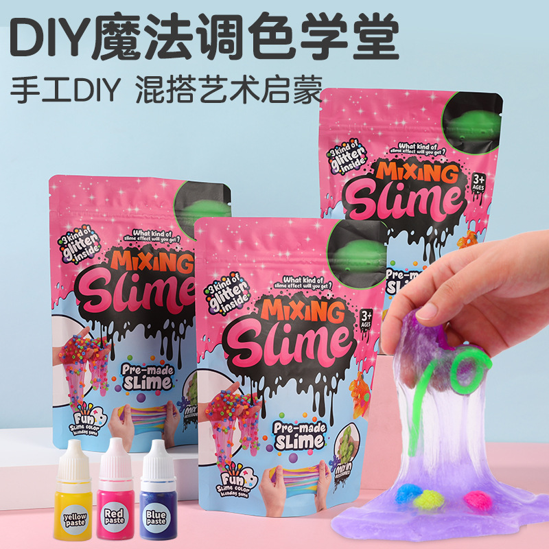 羳ɫֹDIYʷķˮ mixing slimeѹͯ