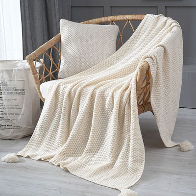 blanket sofa Blanket Office Siesta blanket tassels Knitting Ball Wool leisure time air conditioner Small blanket