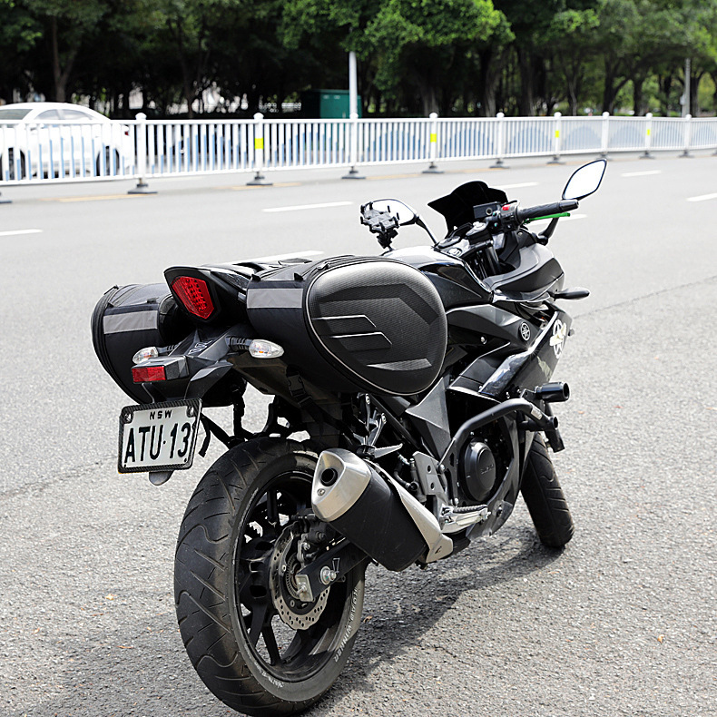 Motorcycle Saddle Bag, Helmet Bag, Waterproof Rear Seat Side Bag, Hanging Bag, Pannier Bag, Long-Distance Motorcycle Travel Luggage Bag, Motorcycle Equipment