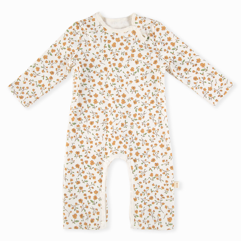 Estilo europeo y americano primavera y otoño mono Bebé Ropa de manga larga niños y niñas bebé niños mameluco cuello redondo Internet celebridad al por mayor