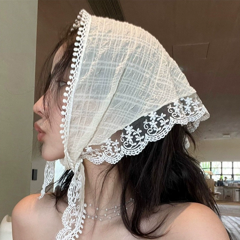  Lace scarf, headband, french style 