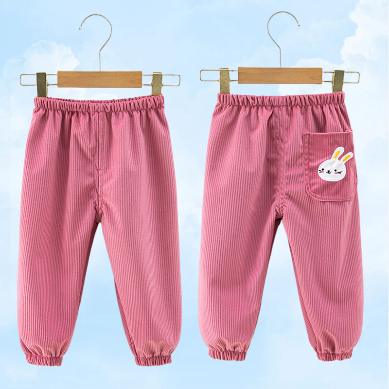 아동용 바지 [버건디] 토끼