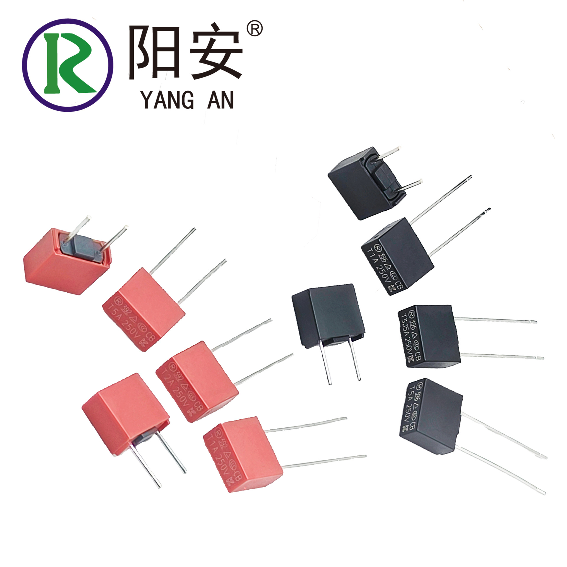 R 阳安保险丝厂家 396方形保险丝 抗雷击防爆黑色方块保险丝