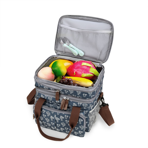Multifunctional lunch bag, waterproof and insulated bag to keep fresh, portable shoulder outdoor meal bag, milk bag