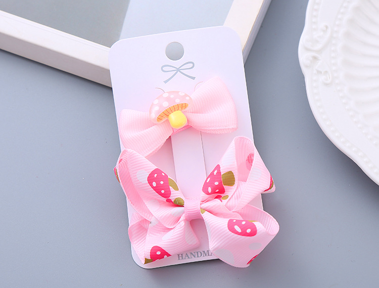 20g Weight Hair Clip Hair Accessories Type Yes Quantity Daily, Street Occasion Cherry, Strawberry, Bow Knot Pattern Girl'S Gender Sweet Style Girl's Sweet Cherry Strawberry Bow Knot Cloth Hair Clip 8