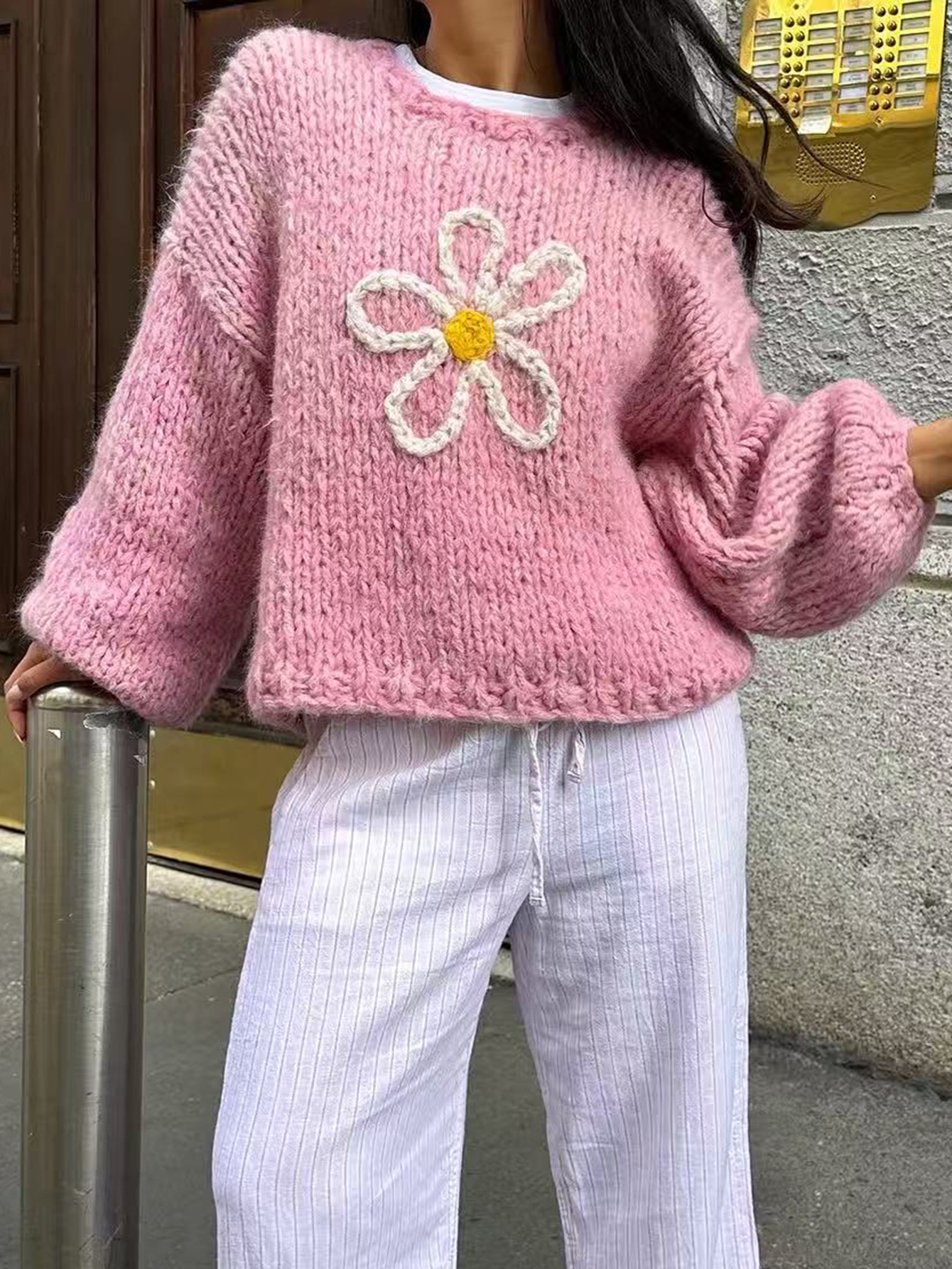 Kaikuo transfronterizo europeo y americano de lana casual manga larga camiseta abrigo suéter de mujer otoño y invierno 2025 estación independiente de Amazon