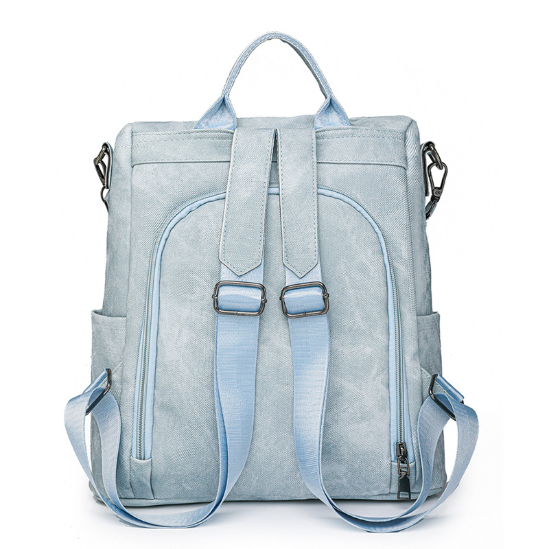 Transfronterizo al por mayor 2024 nuevas señoras casuales mochila antirrobo moda simple al aire libre mochila de viaje ligera