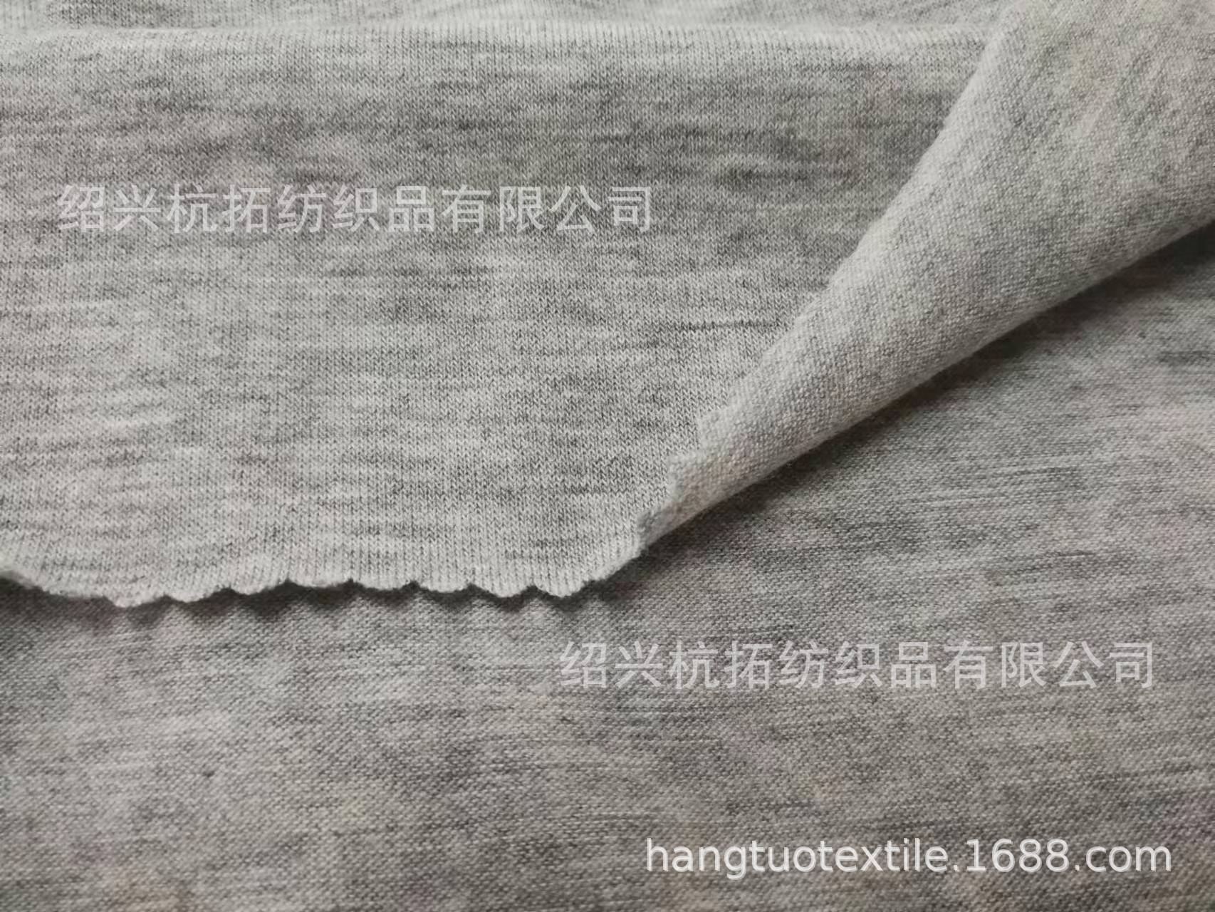针织180g65%涤纶35%人棉粘胶TR麻灰汗布TR弹力麻灰汗布