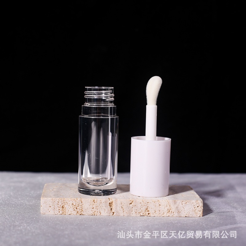 En stock envío gratuito 6ml de gran capacidad de brillo de labios sub-botella labio esmalte tubo vacío gran cepillo cabeza corrector tubo redondo material de embalaje cosmético