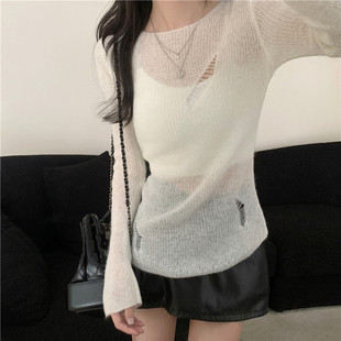Ys8 Real Price Spring and Summer New Design Cut Out Slim Long-Sleeved Knitwear Sun Protection Clothing for Women