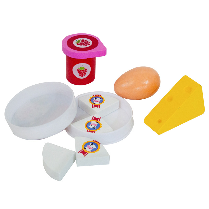 Casa de Juegos para niños fruta corte música juguetes madera exportados a Amazon educación temprana iluminación juguetes educativos