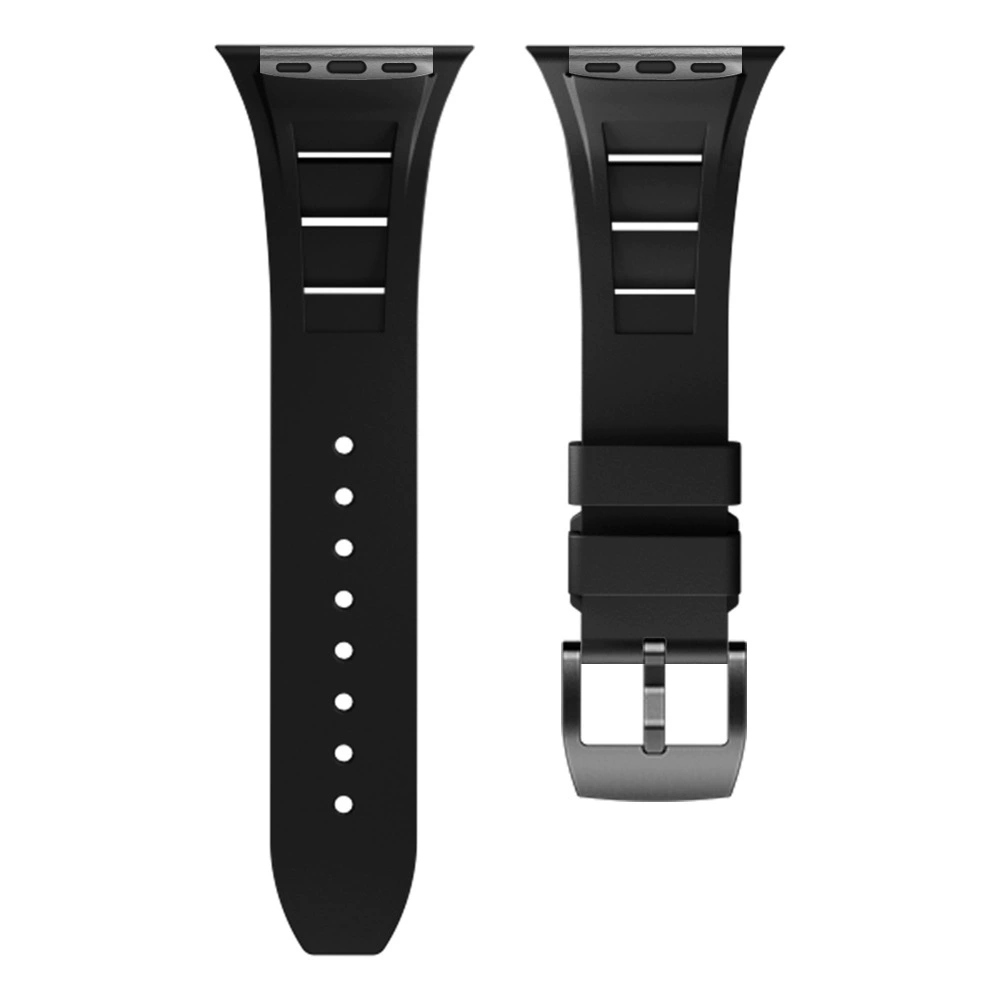 Подходит для Apple Watch: жидкий силиконовый ремешок S9 с пряжкой‑штифтом, складной ультра‑ремешок