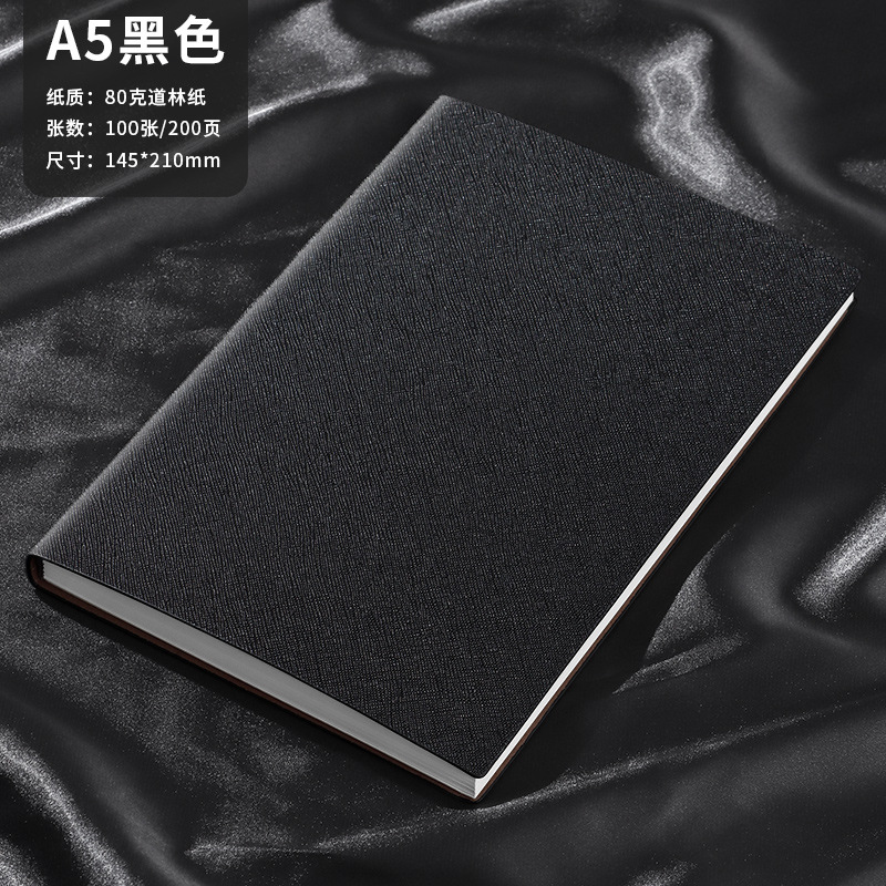 A5-검정-200페이지(버클 없음, 펜 삽입 없음)