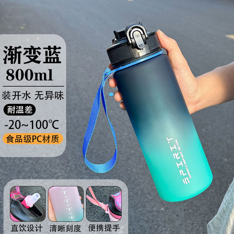 ストローカップ、大容量スポーツウォーターカップ、男性用ポータブルカップ、女性用ポータブルシンプルカップ、グラデーションカラーウォーターカップ、見栄えの良い|undefined