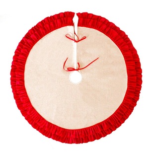 Factory Direct Supply Amazon Christmas Decoration Supplies 48" Red Christmas Tree Skirt