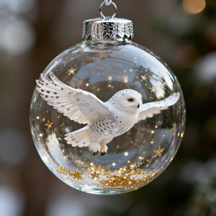 Nuevo árbol de Navidad acrílico colgante de decoración Nature 's Birds Crystal Glass O