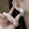 Elegant retro advanced earrings from pearl with tassels, french style, light luxury style, high-quality style, bright catchy style, internet celebrity, wholesale