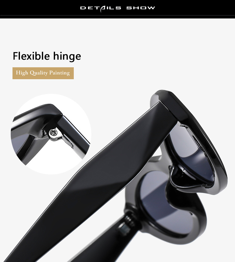 60g Weight Full Frame Glasses Structure Sunglasses Classification Ac, UV400 Protection Lens Material Cat Eye Glasses Style Outdoor, Travel Occasion Solid Color Pattern Women's Gender Simple Style, Streetwear Style Black Color Simple Style Streetwear Solid Color Ac UV400 Protection Cat Eye Full Frame Women's Sunglasses 3