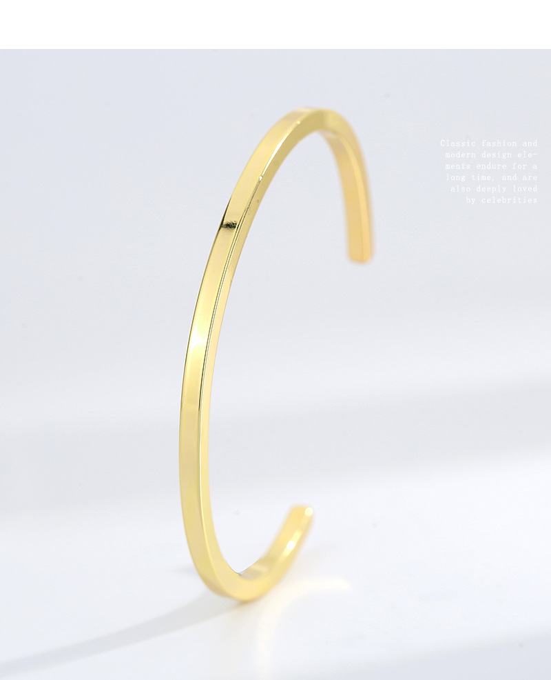 Bracelet jonc ouvert unique plaqué or 18k bijoux mode unisexe_voghion.com