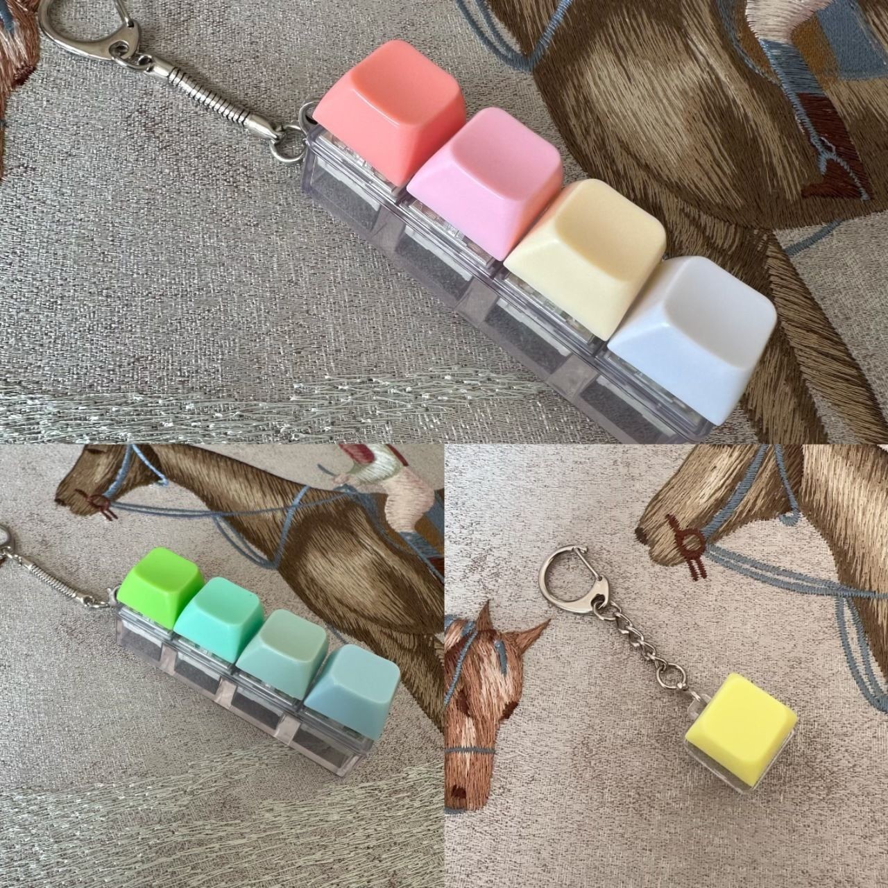 2 four-key + 1 single key without light