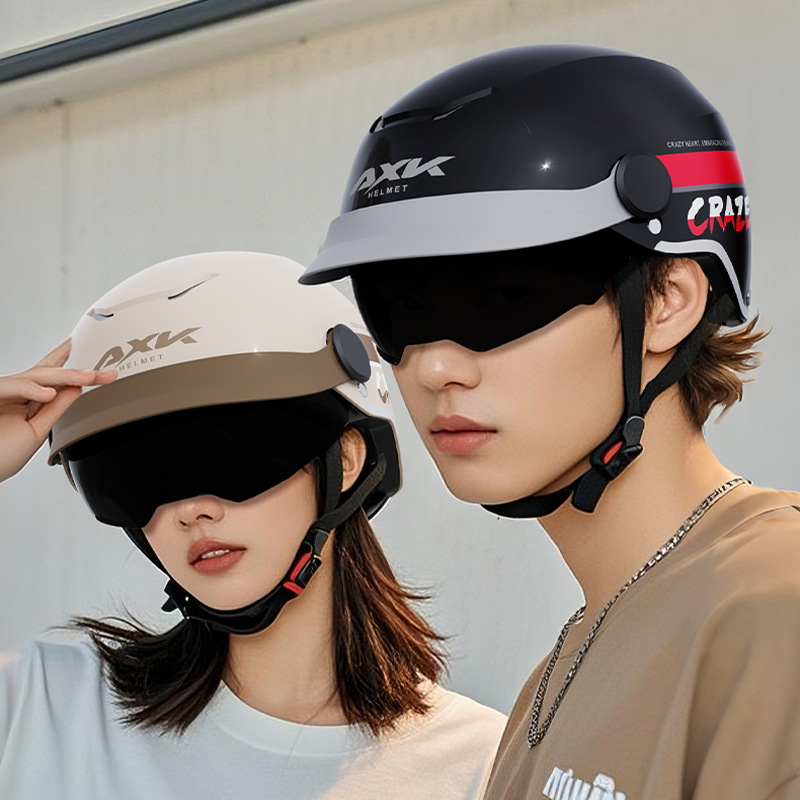 3C certificado casco de coche eléctrico para hombre y mujer batería motocicleta 2025 nuevo medio casco de verano cuatro estaciones casco de seguridad universal