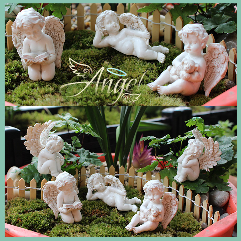   Angel suit plug-in cute little Angel plug-in outdoor garden bonsai plug-in decorations 