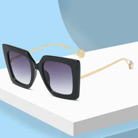 2021新款时尚大框太阳镜个性女主播墨镜跨境街拍潮款眼镜遮阳镜
