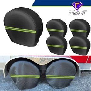 Cross-Border Waterproof Car Tire Covers, All-Season Rain and Snow Protection, Anti-Aging and Sun Protection for Rvs, 4-Piece Set of Tire Covers