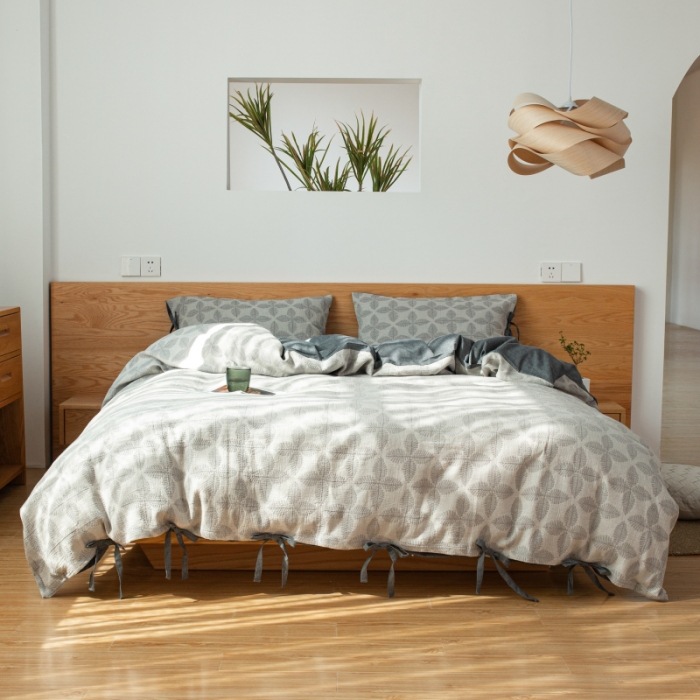 A類母子級60本綿二重糸四点セット純綿日本式裸寝シーツ三点セットベッド用品