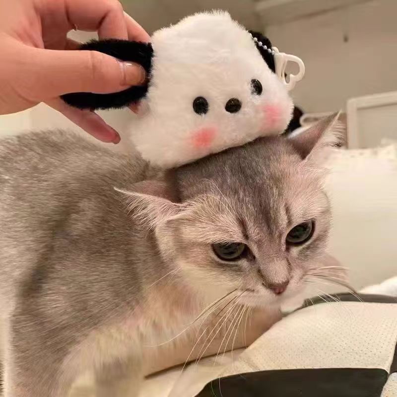 Blush pequeña pacha perros colgantes muñecas bolsos lindos colgantes muñecas peludos juguetes llaveros