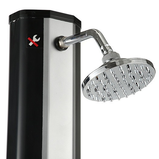 35L octagonal anti-UV plata soporte de ducha solar ducha piscina jardín