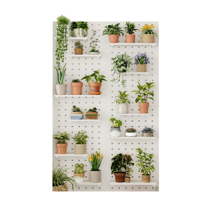 Estante de pared Estante Estante de flores Tablero colgante de herramientas Tablero de agujero de pared