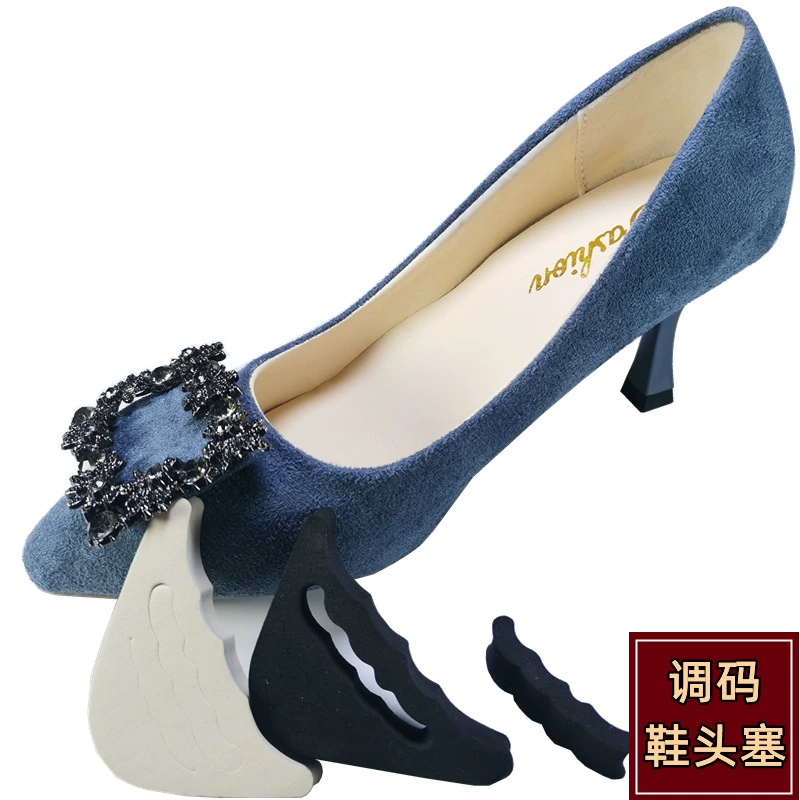 Толстая обувь большая смена маленькая черная бежевая вставка для носка защита носка противоболезненная противоскользящая обувь с защитой от падения на каблуке Обувь на носке