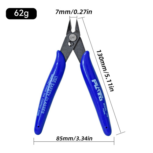 Blue handle 170 electronic scissors industrial nozzle plastic diagonal pliers model trimming cutting pliers hand tools