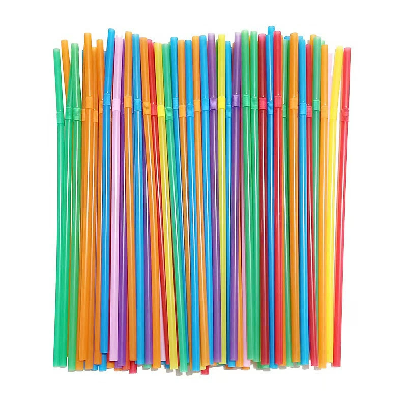 Трансграничный новый цвет 5 мм пищевой сорт 100 5x210 локоть сок чай с молоком одноразовая пластиковая соломинка