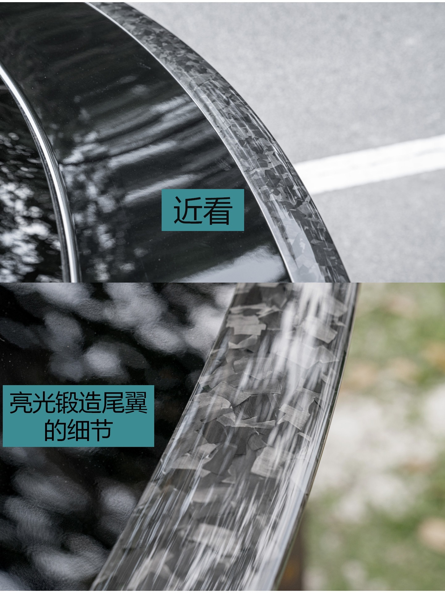Suitable for the new Tesla Model 3YS, genuine dry carbon fiber rear spoiler P version, matte finish