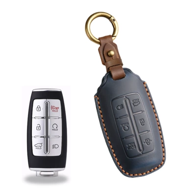 Suitable for Genesis Genesis Car key bag - 6-key-blue