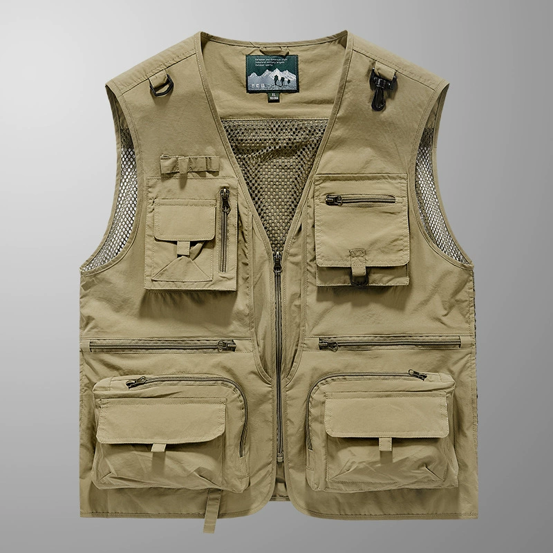 Travel vest, T-shirt for fishing, quick dry breathable fishing net for work