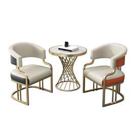 阳台茶桌椅组合三件套休闲休息区布置洽谈轻奢一桌二椅2025新款