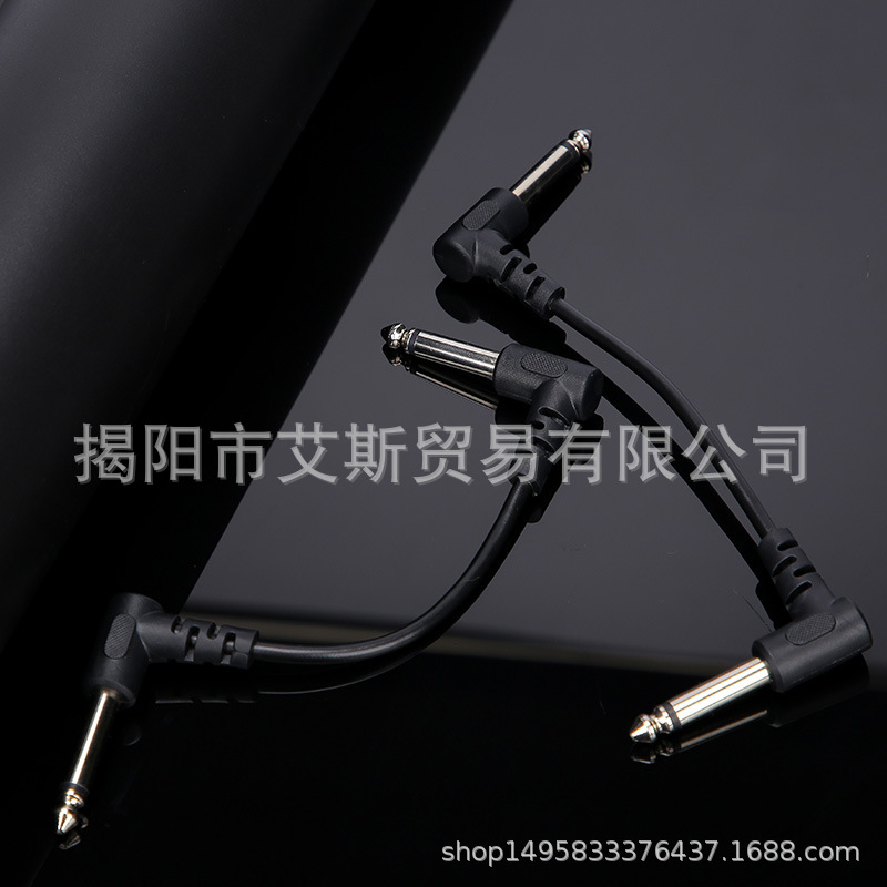 Dispositivo de efectos de cable de guitarra cable de audio único cable de cabeza redonda Cable de guitarra eléctrica 15CM 30CM alambre