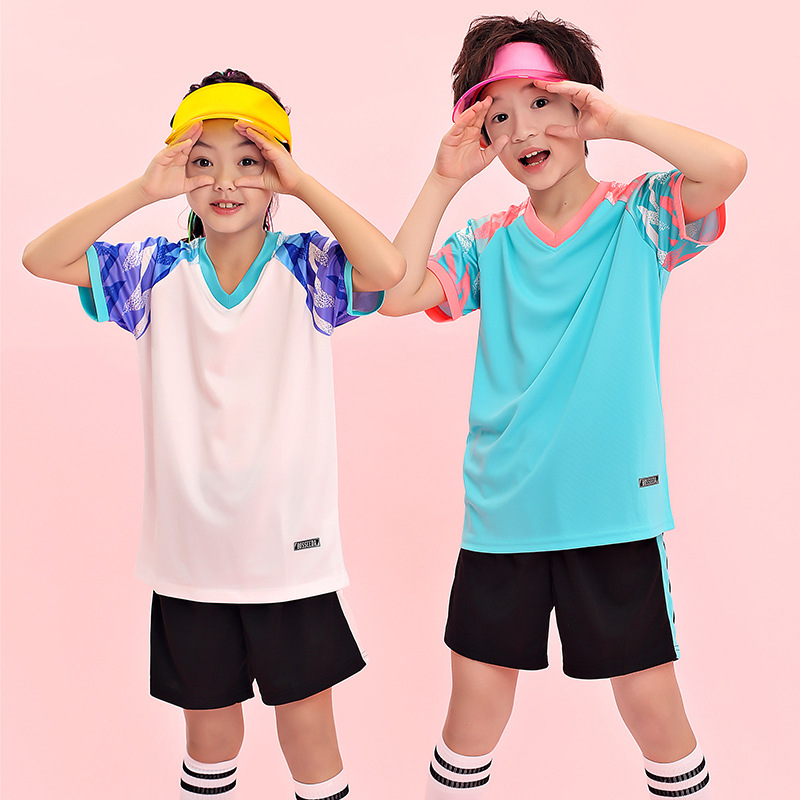 Badminton Suit Children's Men's and Women's Short-Sleeved Tennis Table Tennis Volleyball Training Game Team Uniform Group Purchase
