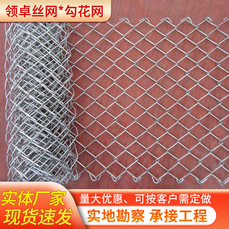 勾花钢丝网围栏镀锌菱形网喷浆挂网植草护坡铁丝网运动场专用