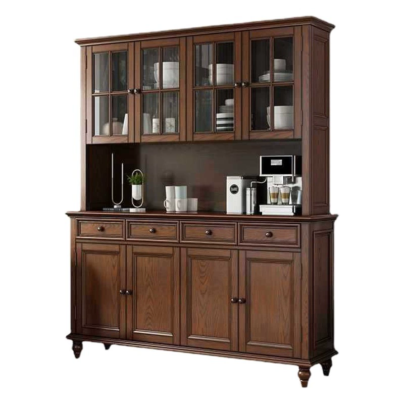 Оптовая Американская Страна Полностью Твердая Древесина Винный Шкаф Гостиная Простой Ретро Ясень Двойная Дверь Буфет Комбинированный Шкафчик